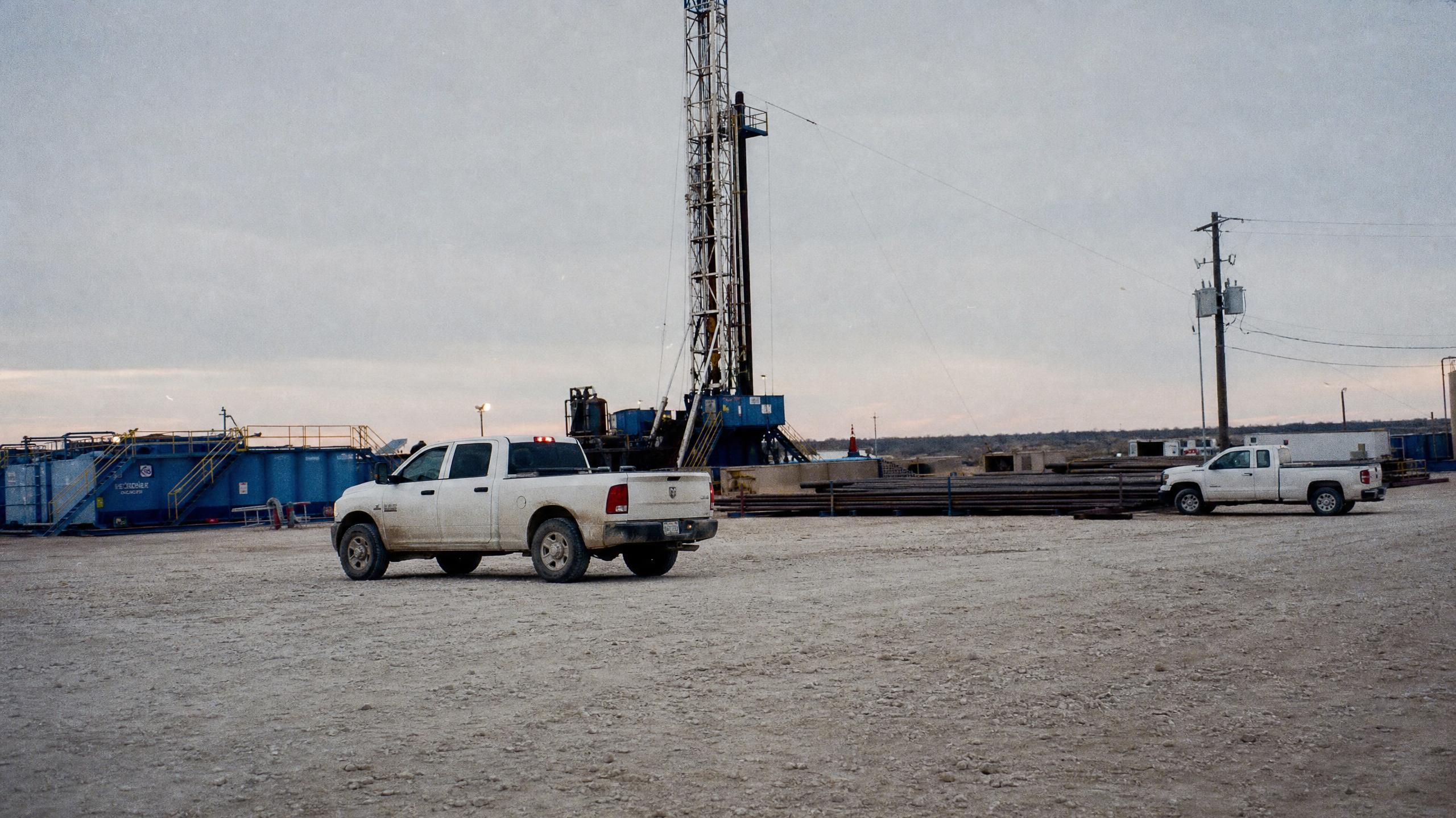 Xtragate land rig drilling at night